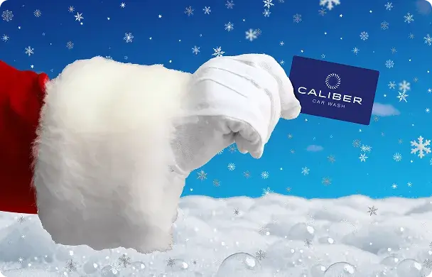 Santa giving caliber gift card